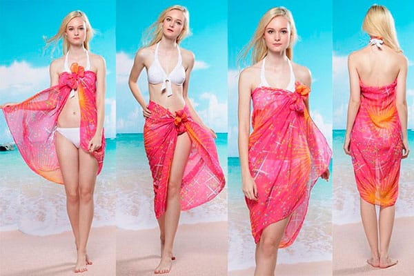 Парео (130 фото): модели для пляжа на купальник мини и вязаные, размер платка, как носить летнее парео-платье и парео-юбку