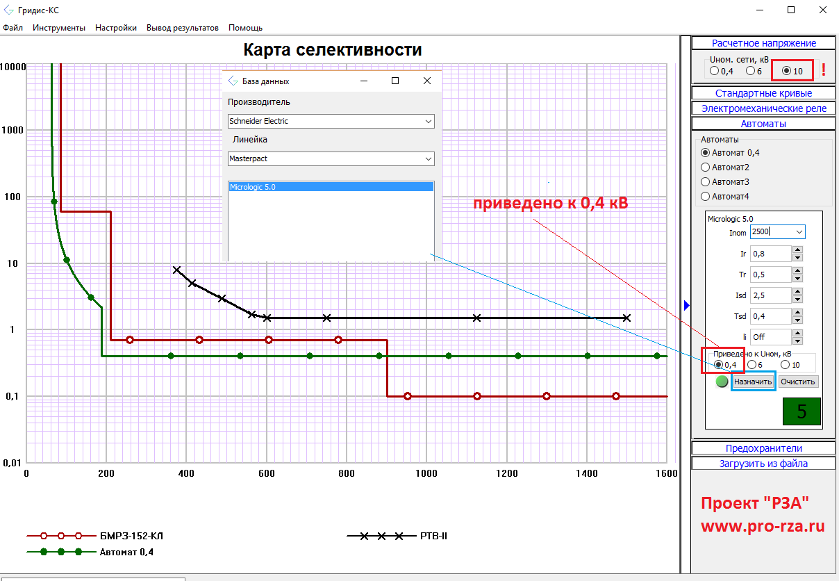 Построение карты селективности в excel