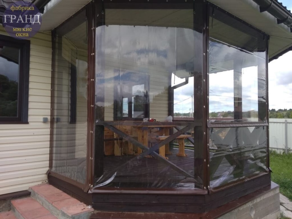 Мягкие окна: фото, видео, мягкое стекло для беседок, террас, и других конструкций