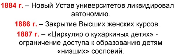 Реформы и контрреформы в россии второй половины xix века