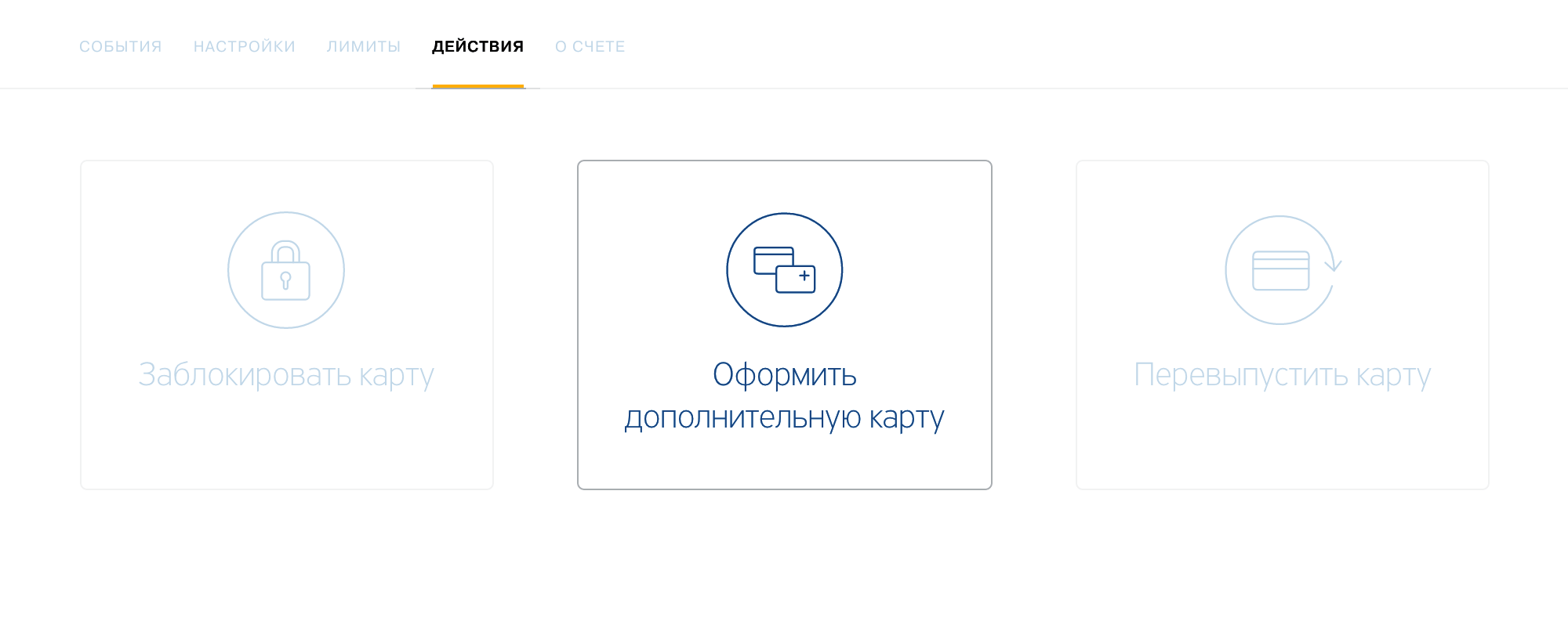 Оформление дополнительных карт