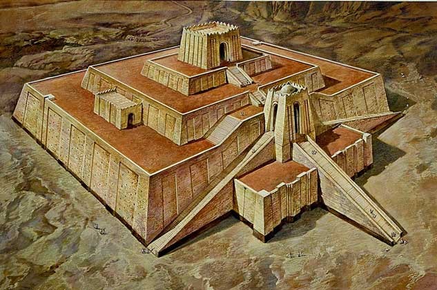 Месопотамский зиккурат в городе уре