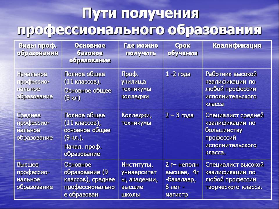 Среднее специальное образование в москве (колледжи, техникумы, училища)