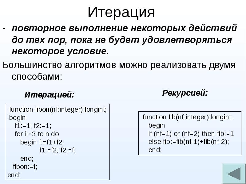 Итерация проекта это