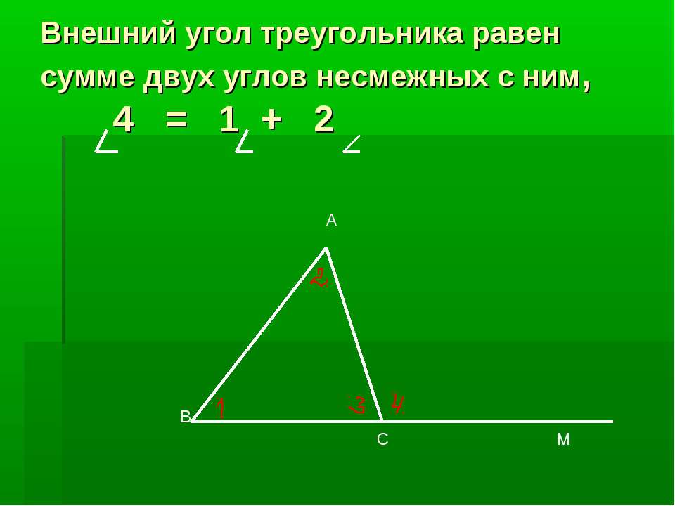 Сумма 2 углов треугольника. Внешний угол треугольника. Внешний угол треугольника равен. Внешний угол треугольника равен треугольника. Несмежные углы треугольника.