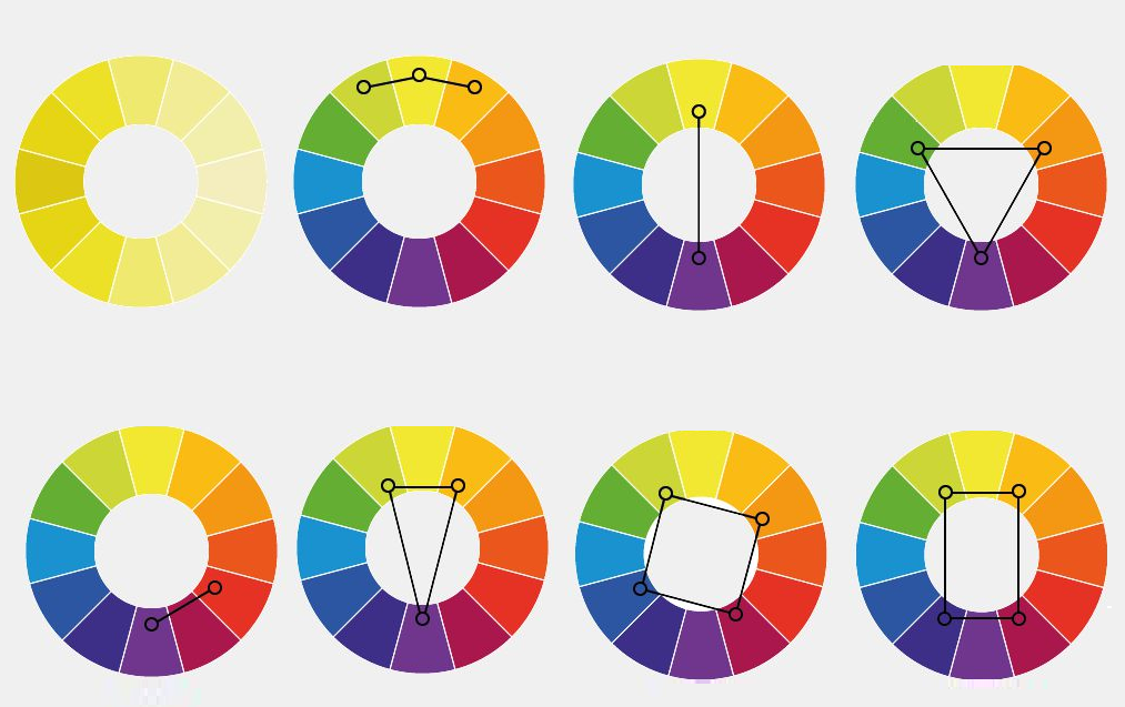 Цветовой круг для правильного сочетания цветов