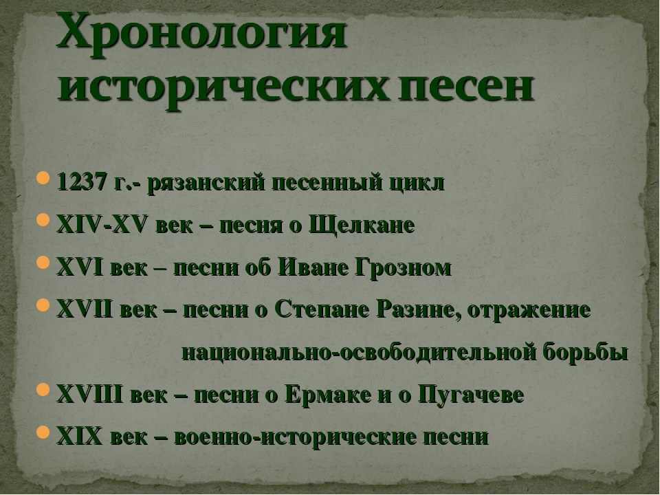 Песни хронология. Название исторических песен. Названия исторических песнь. Классификация исторических песен.