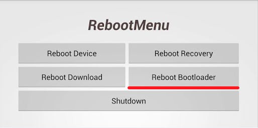 Reboot to bootloader