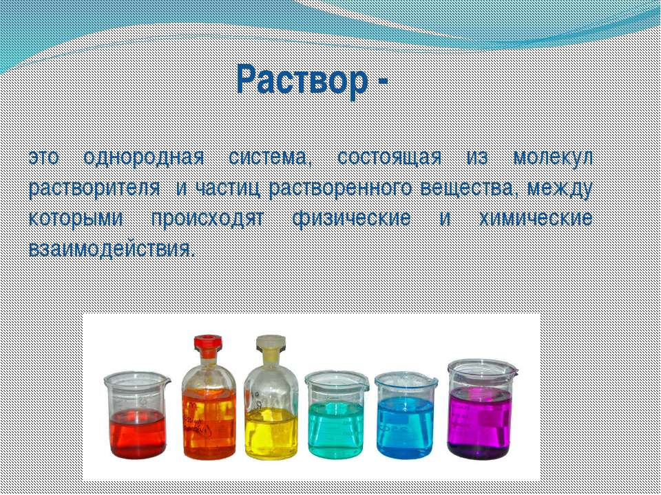Урок 6. растворы