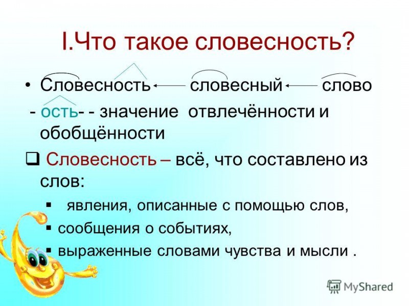 "основы русской словесности. что такое словесность?"