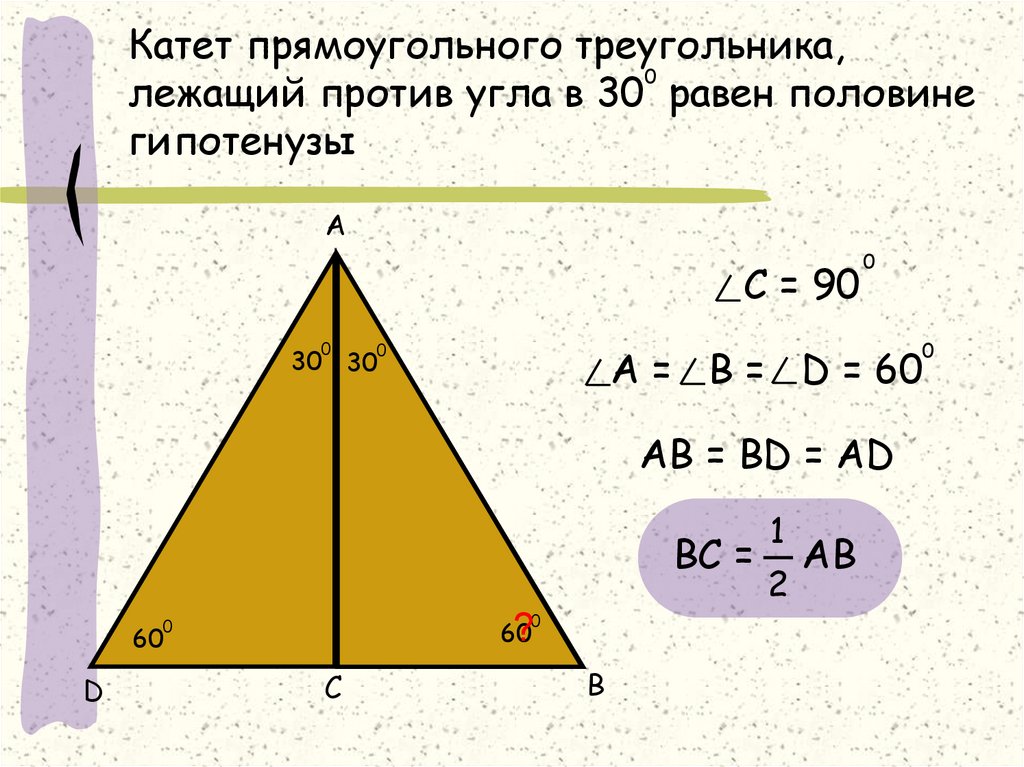 Катет прямоугольного треугольника