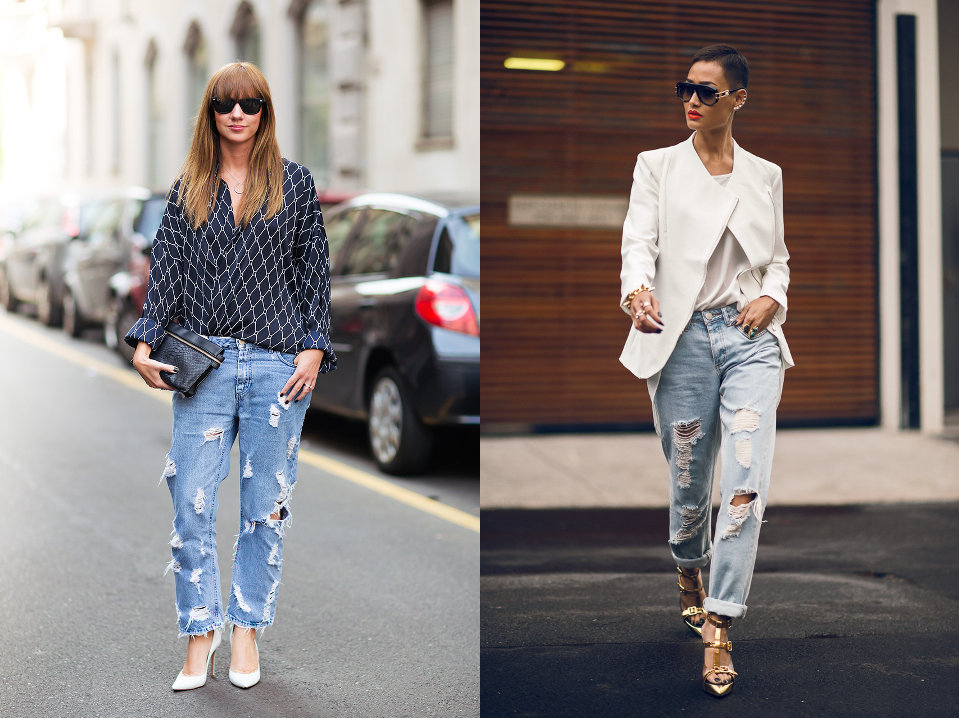 Женские  джинсы-бойфренды | с чем носить джинсы-бойфренды